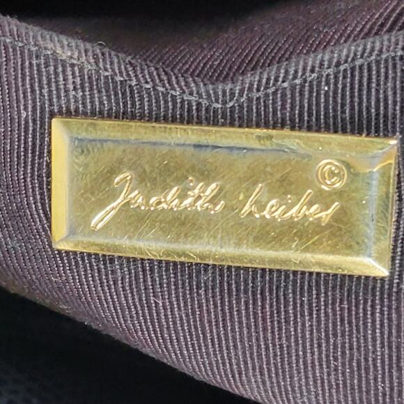 Vintage Judith Lieber Hinged Snakeskin Clutch Black Strap Art Deco Evening Bag - Picture 2 of 16